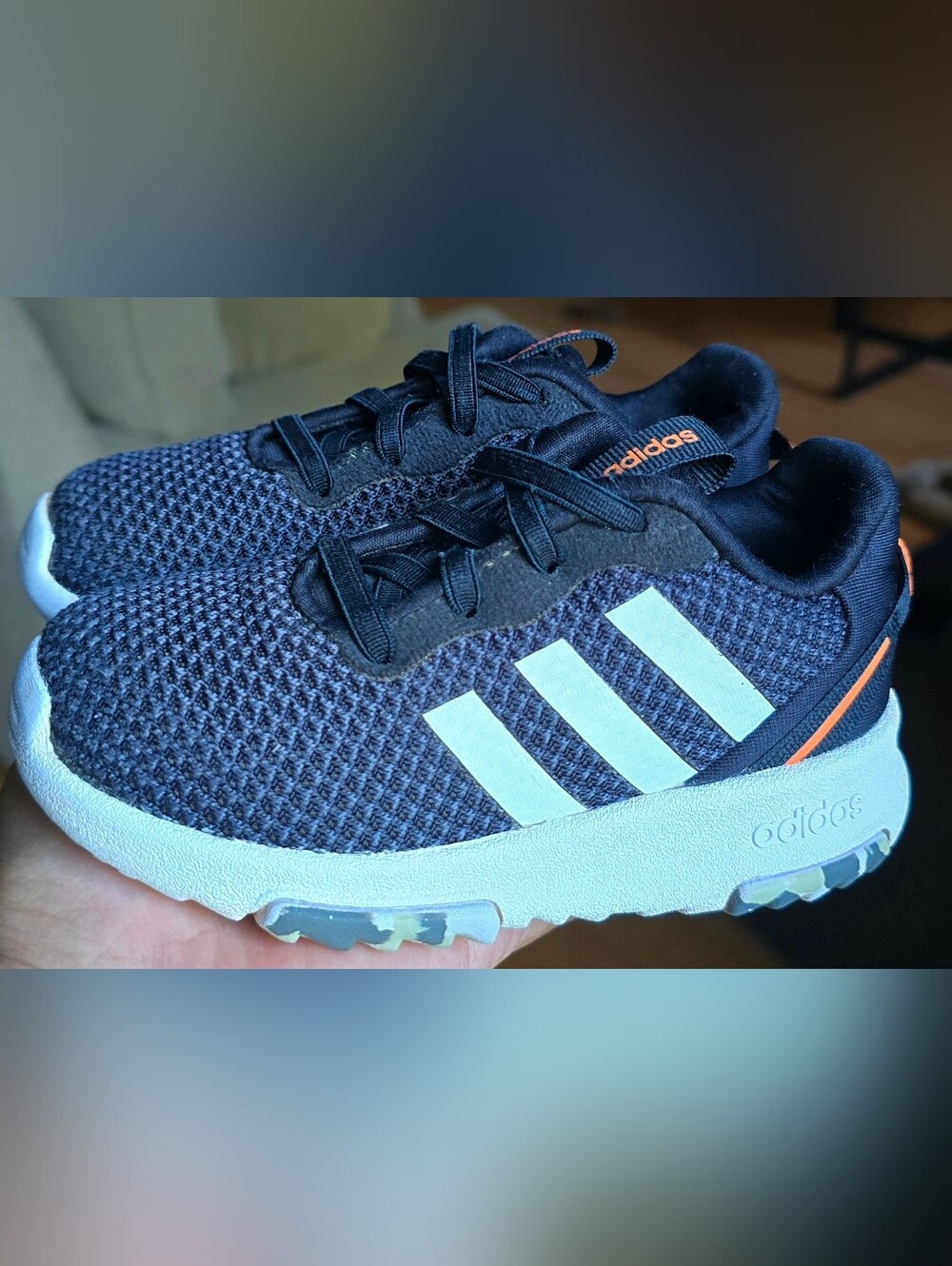 Sz 8 Toddler Kids ADIDAS RACER TR 2.0 'Grey/Iron Metallic'